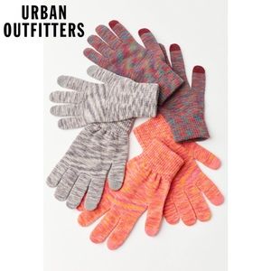 Urban Outfitters Space-Dye Flat Knit Tech Gloves